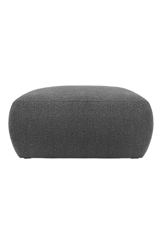 Pouf Lola - Gris foncé - En tissu bouclé