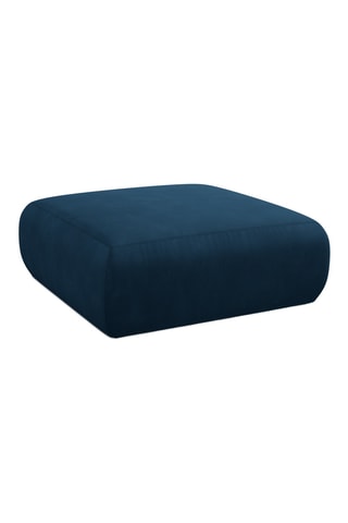 Pouf Lola - Bleu foncé - En tissu chenille velours doux -