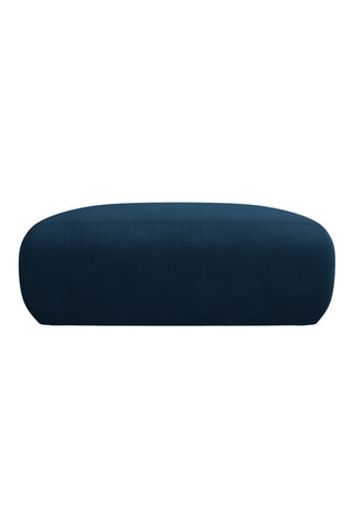 Pouf Lola - Bleu foncé - En tissu chenille velours doux -