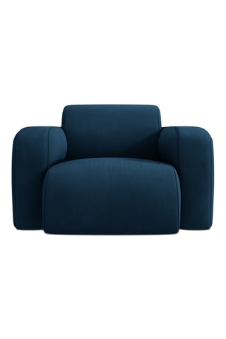 Fauteuil Lola - Bleu foncé - En tissu chenille