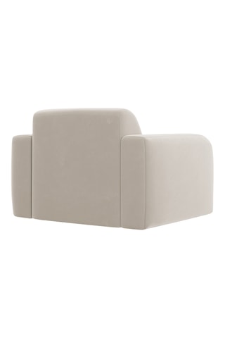 Fauteuil Lola - Ecru - En tissu velours