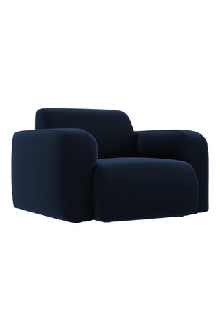 Fauteuil Lola - Bleu marine - En tissu velours