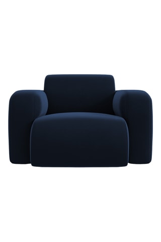 Fauteuil Lola - Bleu marine - En tissu velours