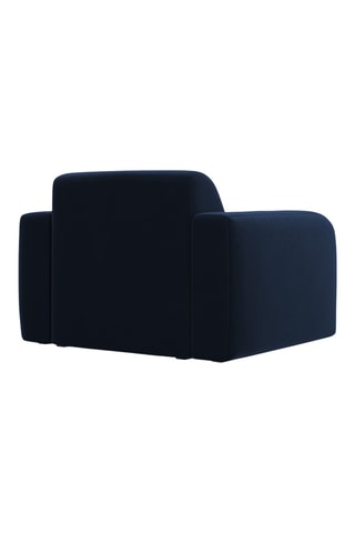 Fauteuil Lola - Bleu marine - En tissu velours