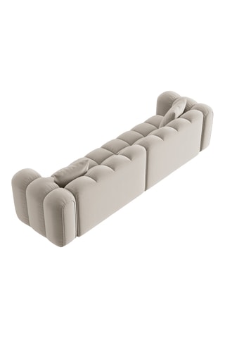 Canapé modulaire Arden - Écru - 4 places - En tissu velours