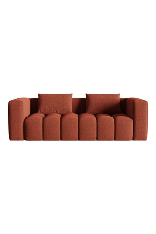 Canapé convertible - Corail - 3 places - En tissu structuré