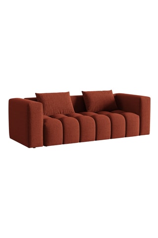 Canapé convertible - Corail - 3 places - En tissu structuré
