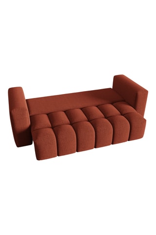 Canapé convertible - Corail - 3 places - En tissu structuré