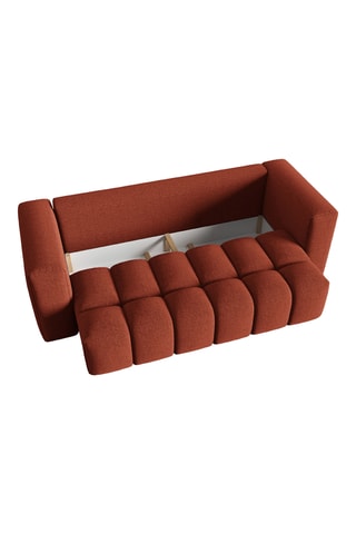 Canapé convertible - Corail - 3 places - En tissu structuré