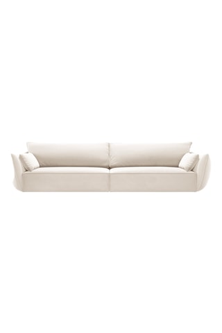 Canapé Vanda - Beige - 4 places - En tissu velours