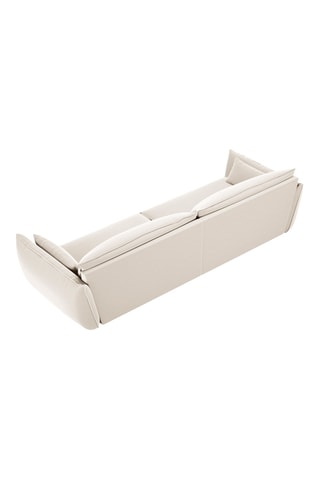 Canapé Vanda - Beige - 4 places - En tissu velours