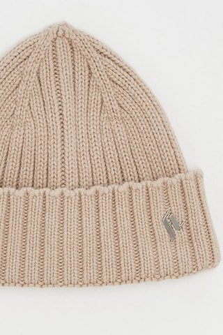 Bonnet en laine vierge et cachemire Jigsaw - Beige - Sun Valley