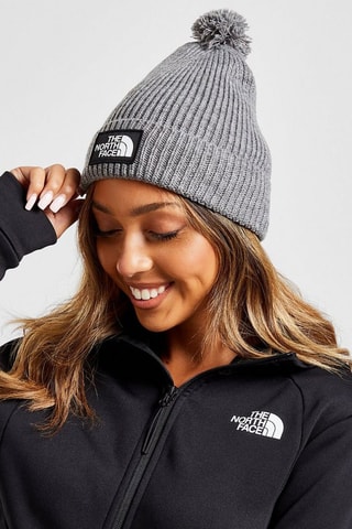 Bonnet à pompon TNF - Gris chiné