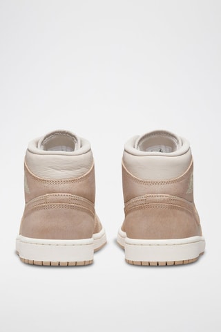 Air Jordan 1 Mid SE en cuir - Ecru et marron - Nike