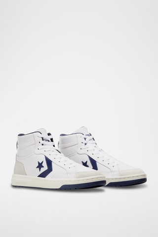 Chaussures d’entrainement en cuir - Blanc et bleu marine - Converse