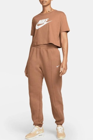 Pantaloni in pile taglio ampio - Marrone chiaro - Nike