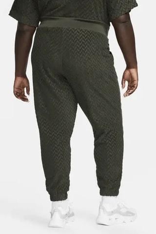 Pantaloni a vita alta - Verde oliva e bianco - Nike