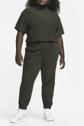 Pantaloni a vita alta - Verde oliva e bianco - Nike