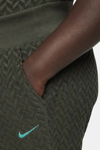 Pantaloni a vita alta - Verde oliva e bianco - Nike