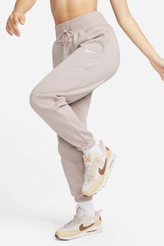 Pantaloni in pile a vita alta Nike Sportswear Phoenix - Taupe - Nike