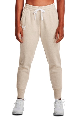 Pantaloni da training in pile Rival - Beige melange - Under Armour