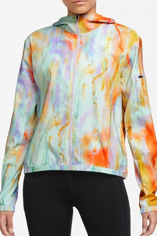 Giacca con cappuccio tie and dye - Verde acqua e arancione - Nike
