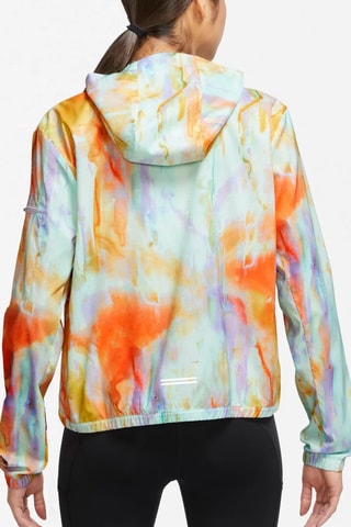 Giacca con cappuccio tie and dye - Verde acqua e arancione - Nike