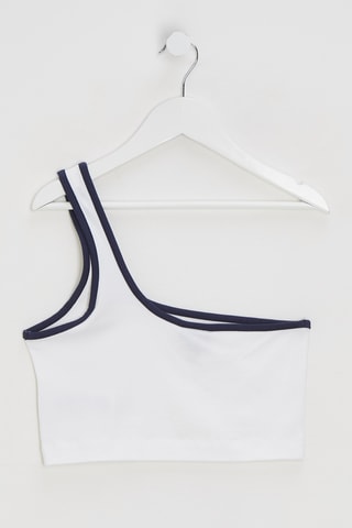 Crop top asimmetrico - Bianco e navy - Ellesse - ?* MANQUE MATIERE