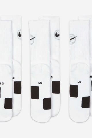 3 paires de chaussettes de basketball - Blanc - Nike