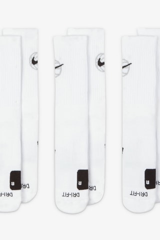 3 paires de chaussettes de basketball - Blanc - Nike