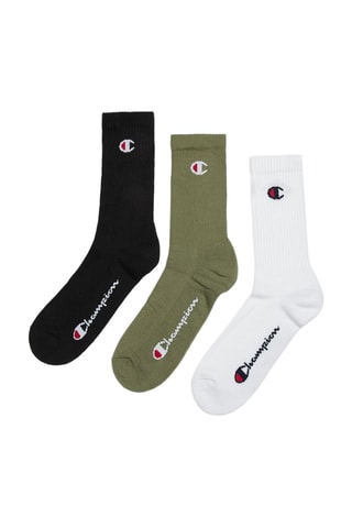 3 paires de chaussettes - Kaki et blanc - Champion