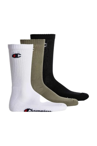 3 paires de chaussettes - Kaki et blanc - Champion