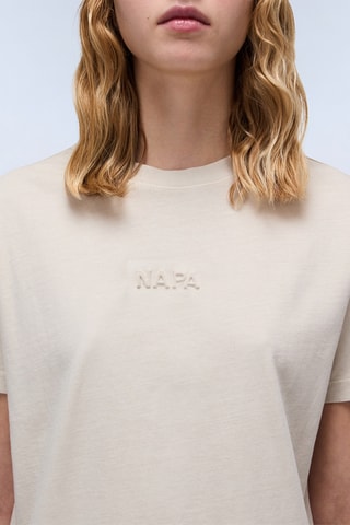 T-shirt S Azure - Beige - Napapijri