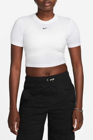 T-shirt cropped - Wit - Nike