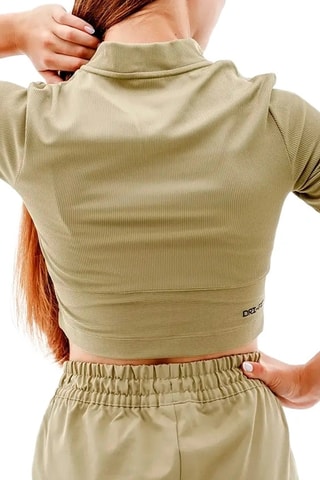T-shirt croped - Kaki - Nike