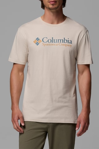 T-shirt en coton biologique CSC Basic Logo™ - Marron clair