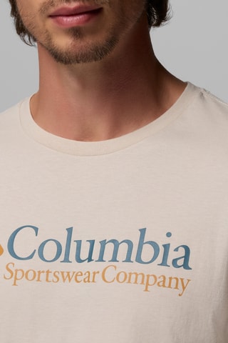 T-shirt en coton biologique CSC Basic Logo™ - Marron clair