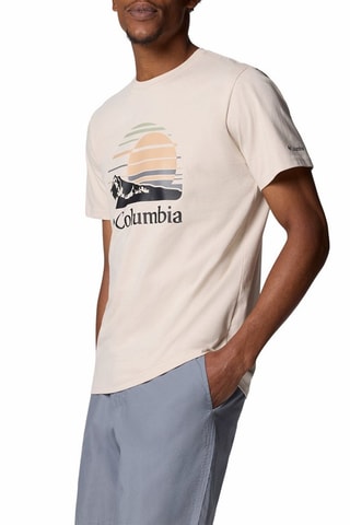 T-shirt regular en coton biologique Path Lake™ - Marron clair