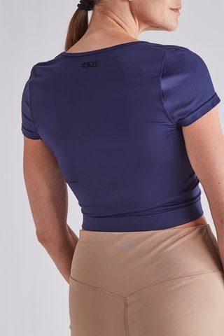 T-shirt cropped - Bleu marine - Asos Design