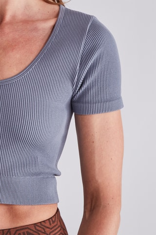 T-shirt cropped - Donkergrijs - Hiit