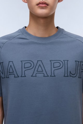 T-shirt S Ambra - Blu-grigio - Napapijri
