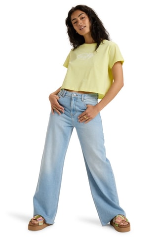 Biologisch Katoenen Cropped T-shirt- Pistachegroen