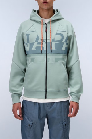 Sweat à capuche B Anghiari - Vert d’eau et bleu cobalt - Napapijri