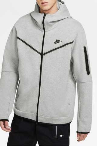 Felpa con cappuccio Nike Sportswear Tech Fleece - Grigio melange