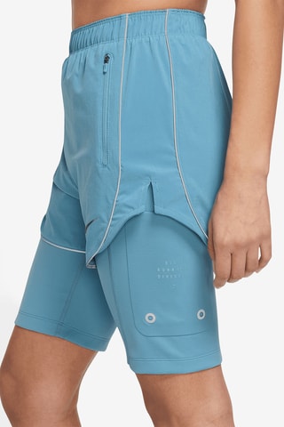 Short 2-en-1 de running taille haute - Ciel - Nike