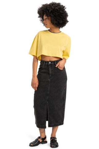 Jupe midi en jean - Noir - Quiksilver