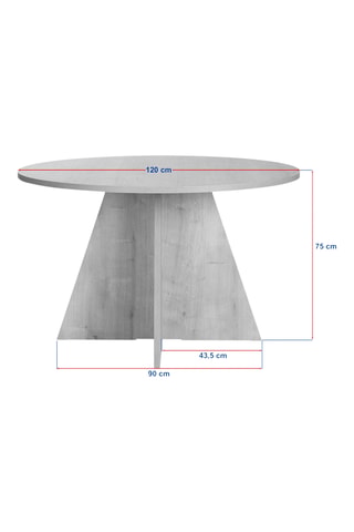 Table à manger Virella - 120 x 75 x 120 cm