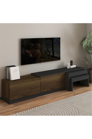 Meuble TV 2 portes - 180 x 36 x 30 cm