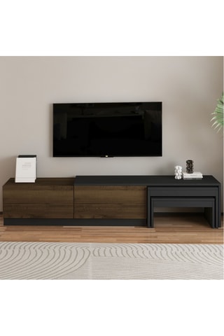 Meuble TV 2 portes - 180 x 36 x 30 cm