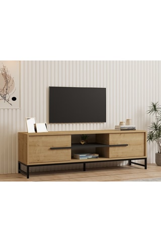 Meuble TV 2 abattants - 160 x 40 x 50 cm
